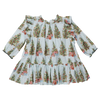 Girls Harper Dress - Trees and Presents