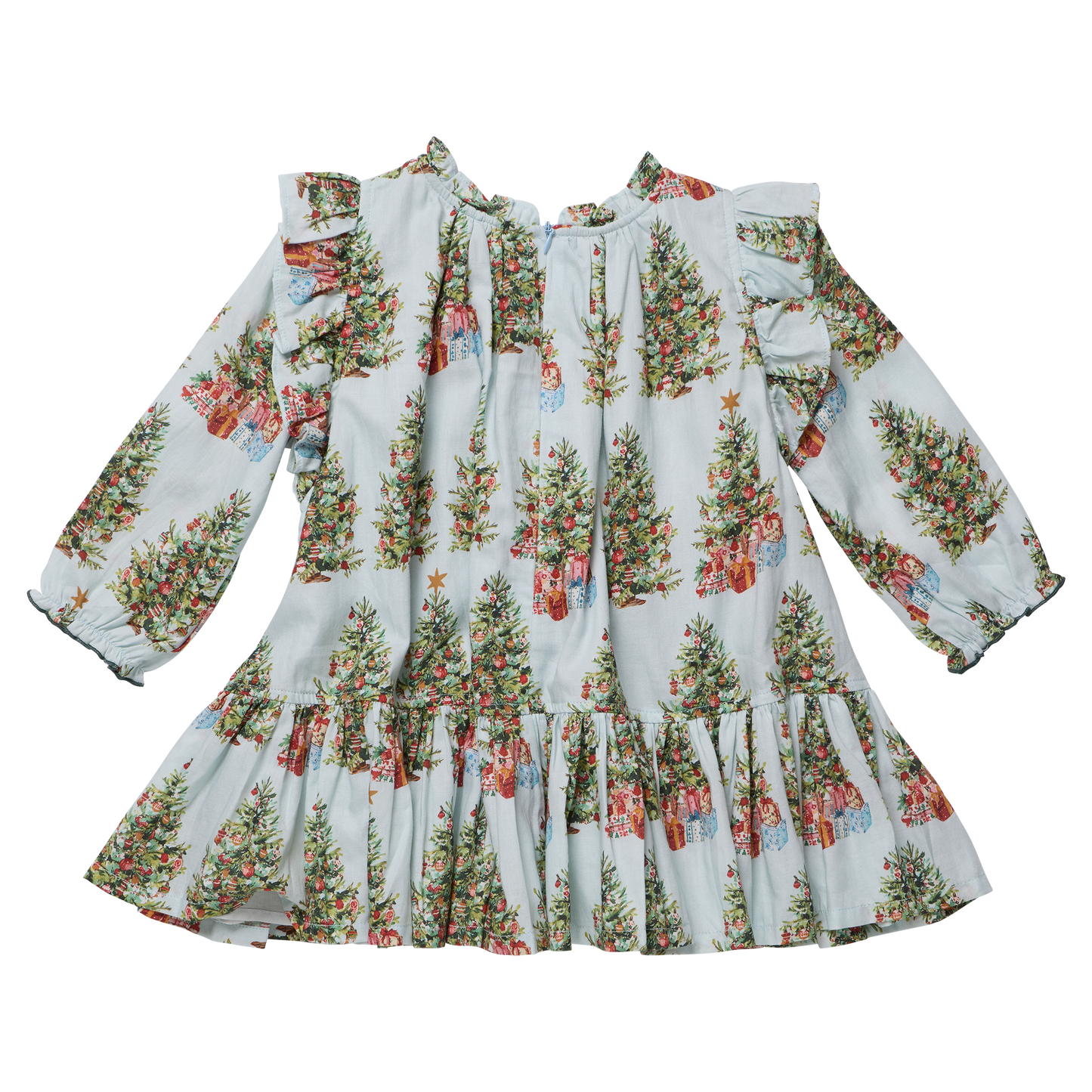 Girls Harper Dress - Trees and Presents