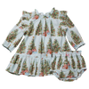 Baby Girls Harper Dress Set - Trees and Presents
