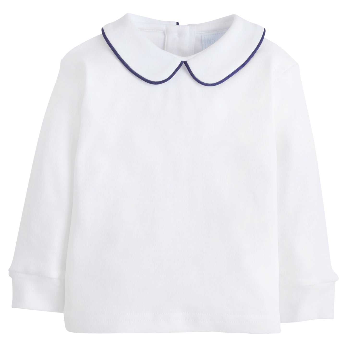 Piped Peter Pan Shirt - Navy