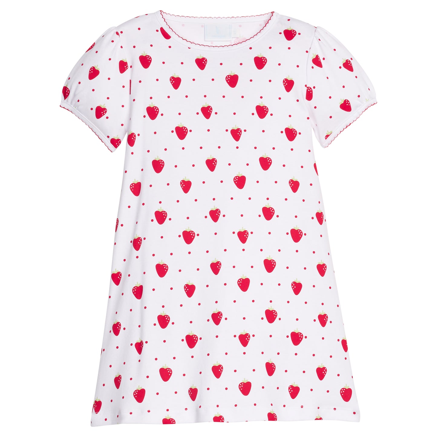 Printed T-Shirt Dress - Strawberries