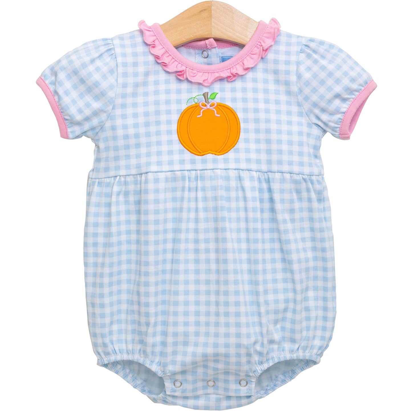 Pumpkin Short Sleeve Ruffle Bubble