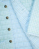 Green Gingham with Blue Gingham Piping Quilted Jacket