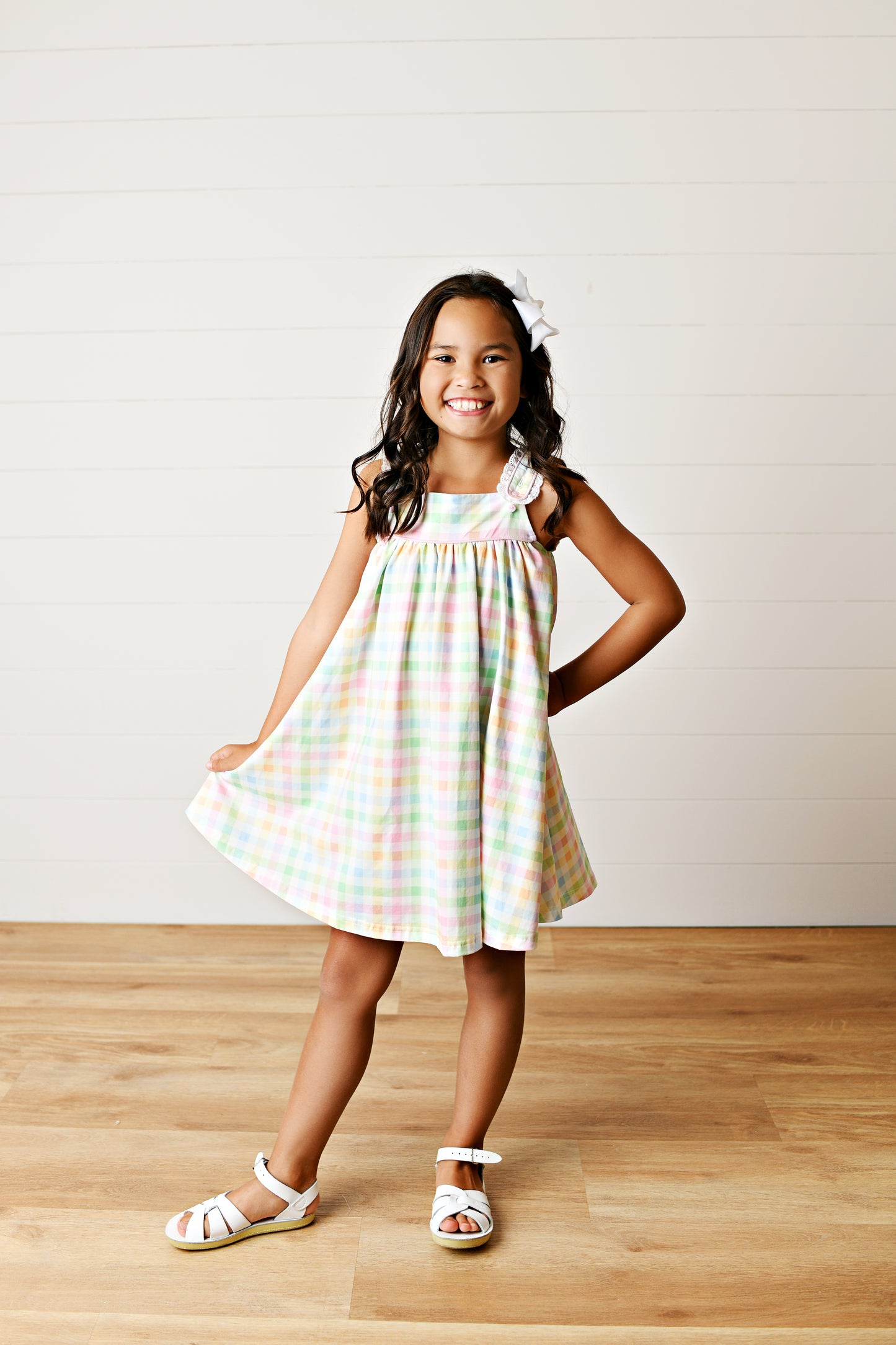 Eyelet Trim Dress