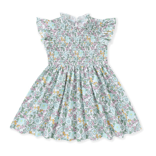 Smocked Flutter Dress