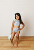 2 Piece Blue Floral Swimsuit