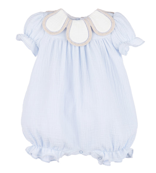 Cuddle Cotton Petal Playsuit - Blue