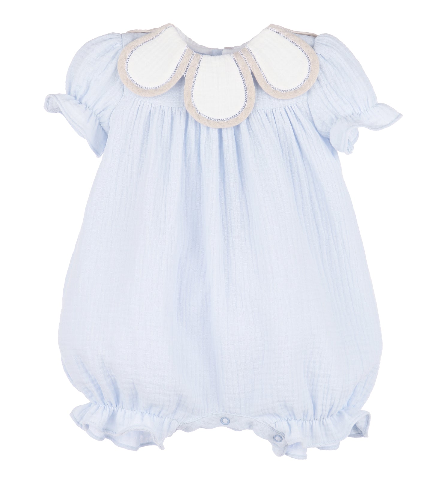 Cuddle Cotton Petal Playsuit - Blue