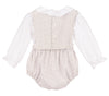Sophie & Lucas Girls Blue Floral Blooms Bubble with Blouse and Bows