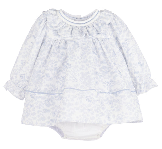 Frosty Floral Scallop Ruffle Float - Blue