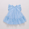 Girls Harper Dress - Blue Dewdrop Block Print