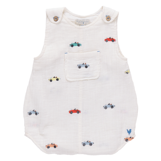 Baby Boys Noah Jumper - Vintage Car Embroidery