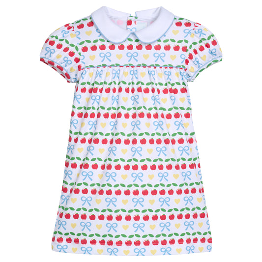 Short Sleeve Evelyn Dress - Apples