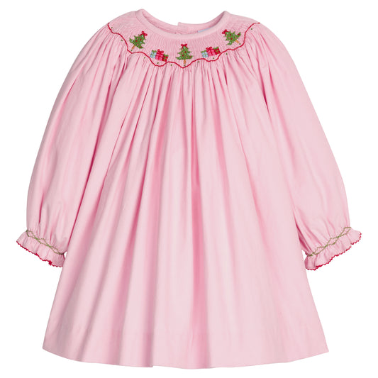 Smocked Bishop Dress - Holly Days