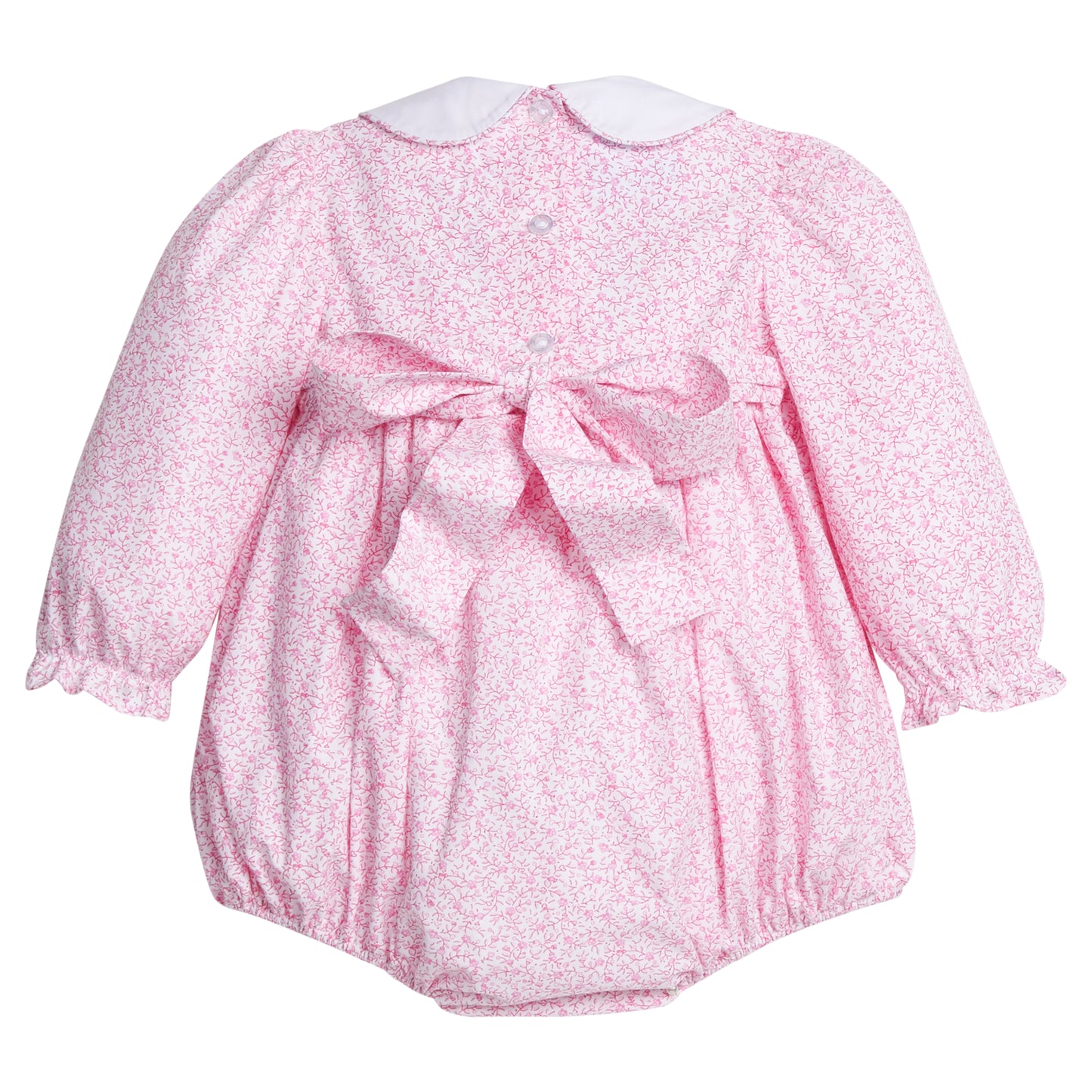 Smocked Natalie Bubble - Pink Vinings