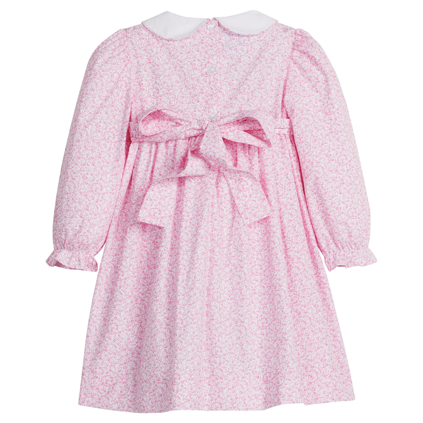 Smocked Natalie Dress - Pink Vinings