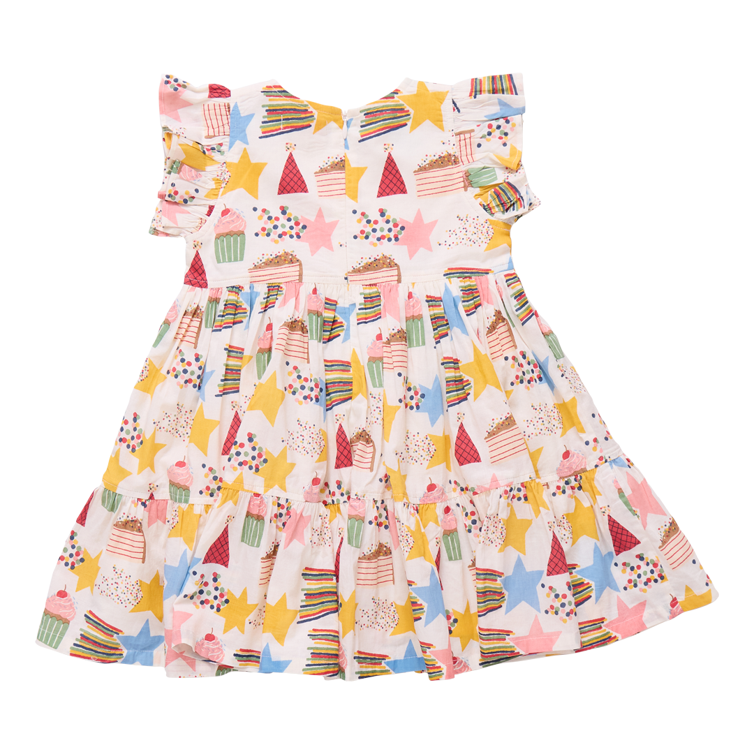 Girls Jennifer Dress - Birthday Star