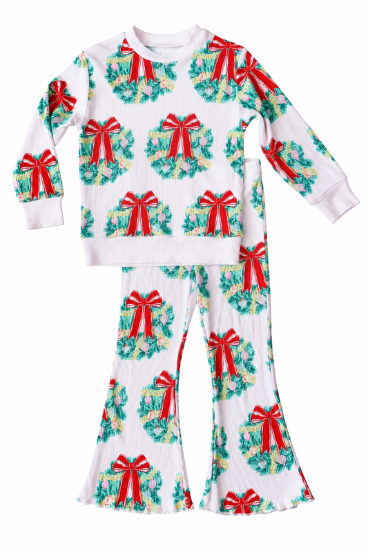 Sweatshirt & Leggings Set - Wreaths