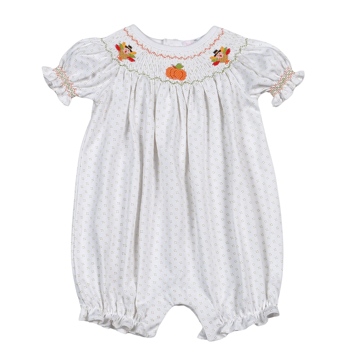 Thankful Day Hand Smocked Pima Bishop Bubble