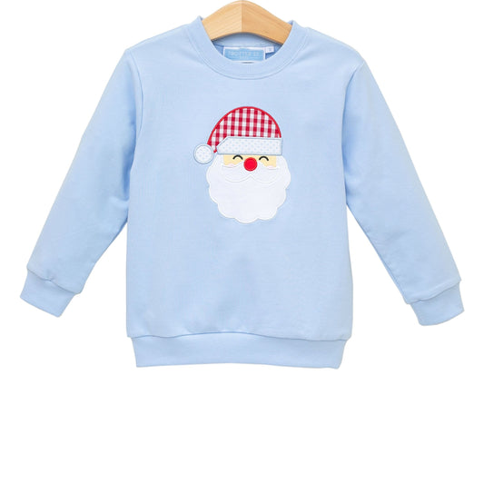 French Terry Pullover - Light Blue Santa