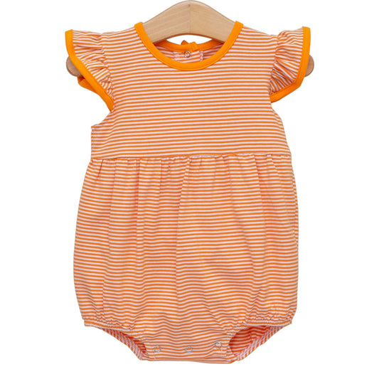 Lucy Game Day Bubble - Orange Stripe