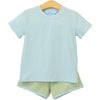 Thomas Short Set - Green Stripe/Light Blue