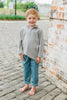 Tucker Pullover Set - Beige Stripe with Sage