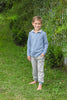 Tucker Pullover Set - Blue Stripe with Beige
