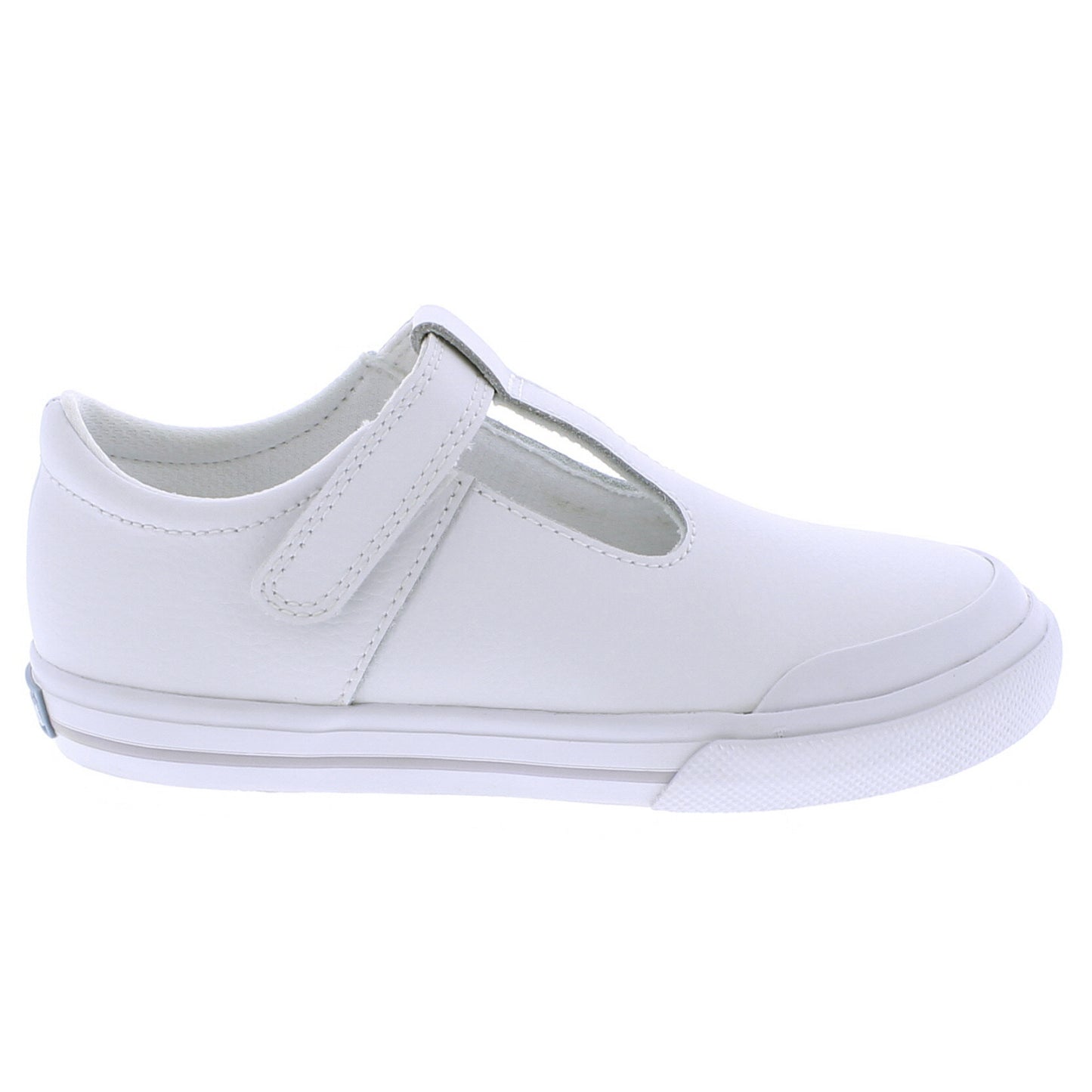 Footmates Drew - White Leather with Gray Accent