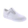 Footmates Drew - White Leather with Gray Accent