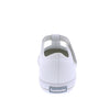 Footmates Drew - White Leather with Gray Accent