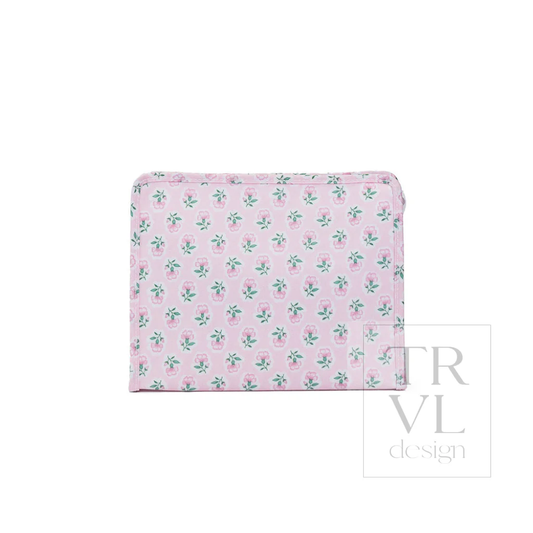 Roadie Large Zip Pouch - Petite Fleur Pink