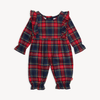 Magnetic Ruffle Romper - Holiday Flannel