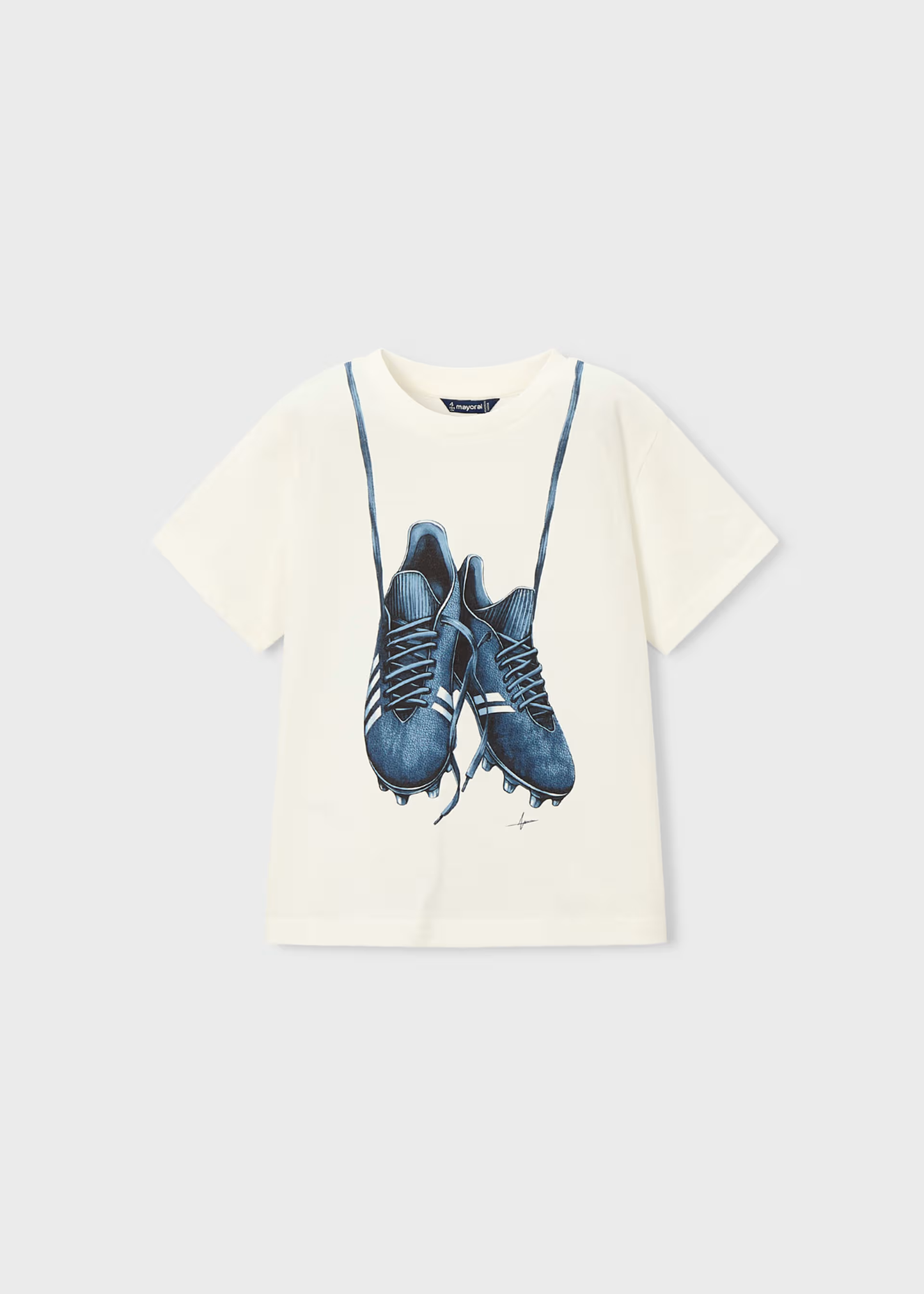 Boy Soccer Graphic T-shirt - Cream
