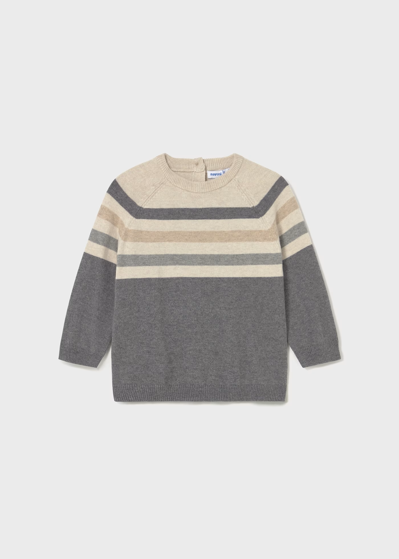 Baby Colorblock Sweater - Graphite Heather