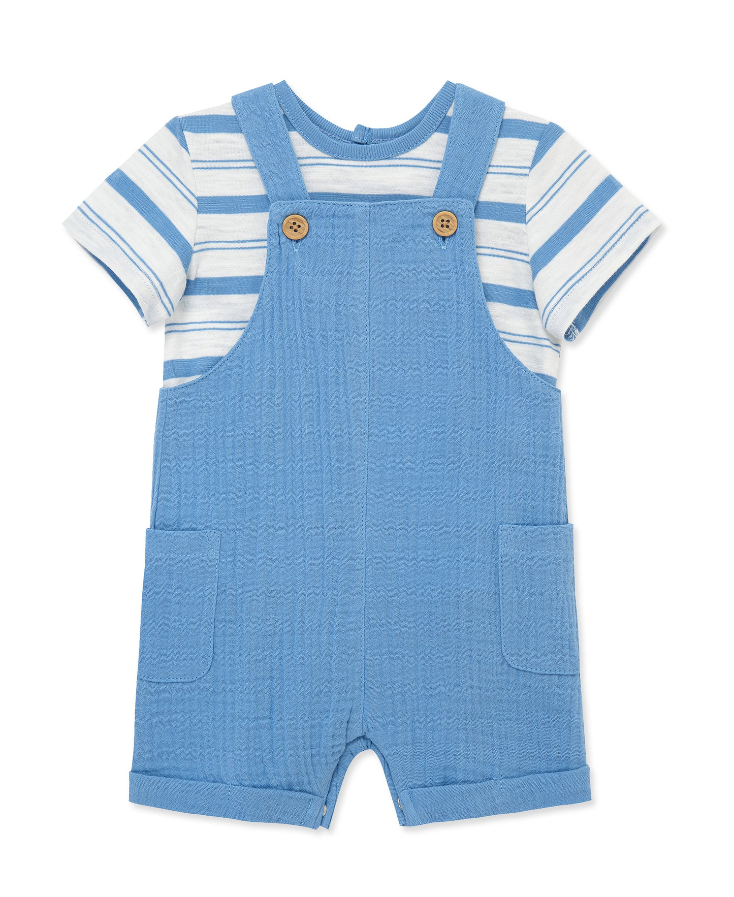 Solid Shortall Set - Blue
