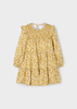 Girl Printed Dress - Mustard