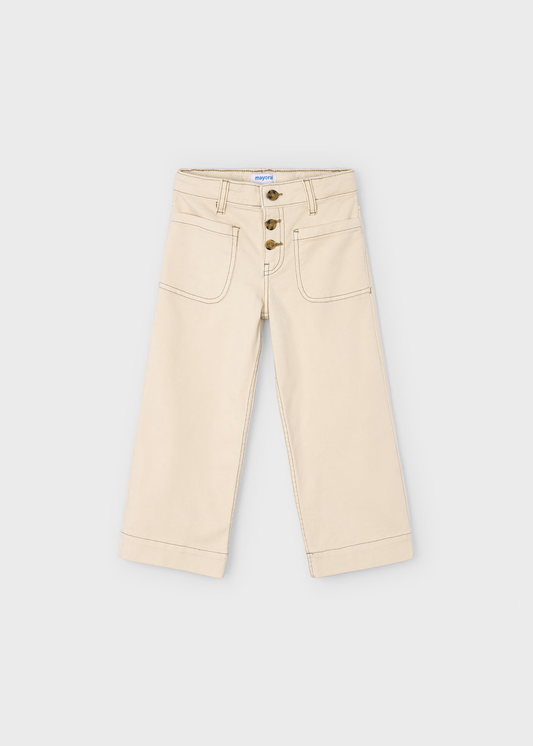 Girl Twill Pants - Almond