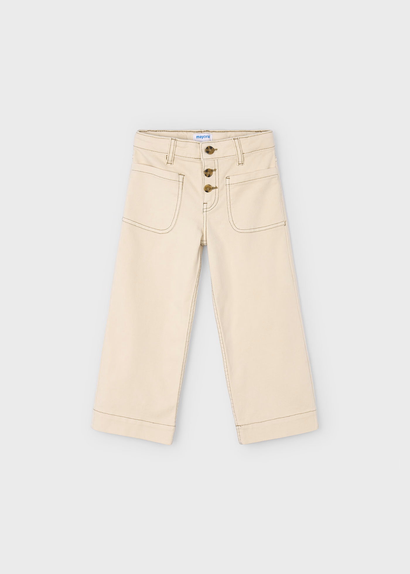 Girl Twill Pants - Almond