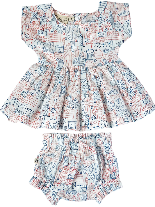 Cap Sleeve Tunic and Bloomer Set - USA