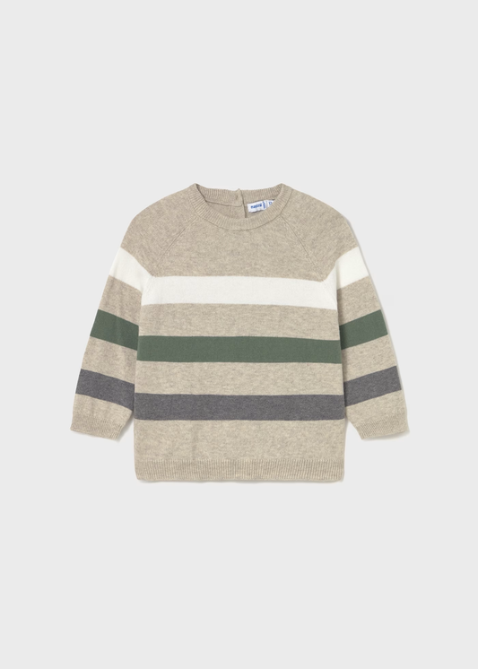 Baby Colorblock Sweater - Chai Heather