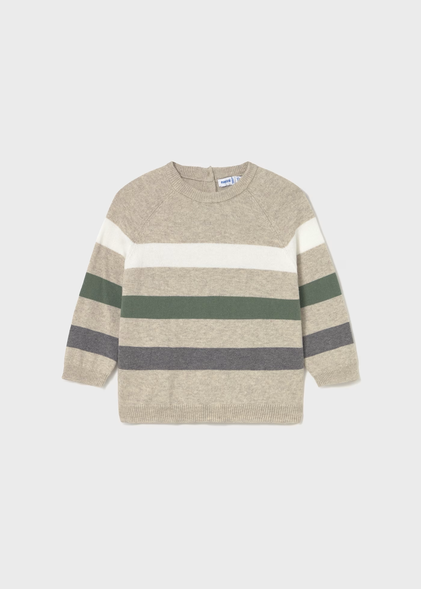 Baby Colorblock Sweater - Chai Heather