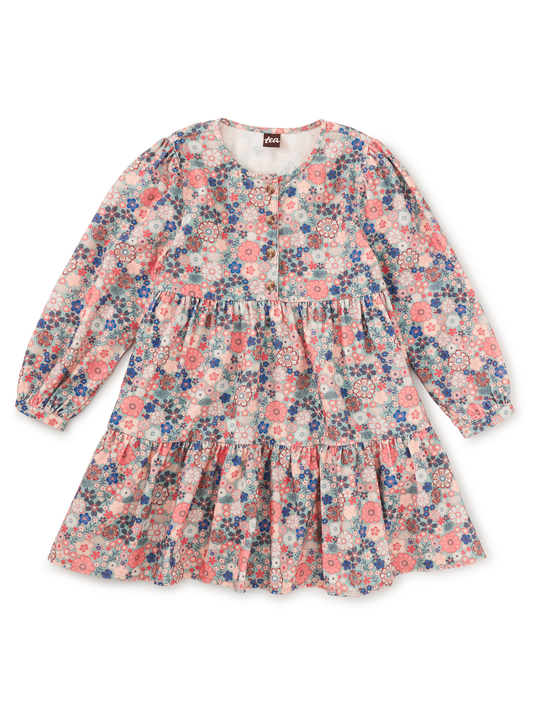 Corduroy Henley Shirtdress - Japanese Mini Floral
