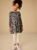 Ruffle Collar Ballet Dress - Gingko Leaf & Dot