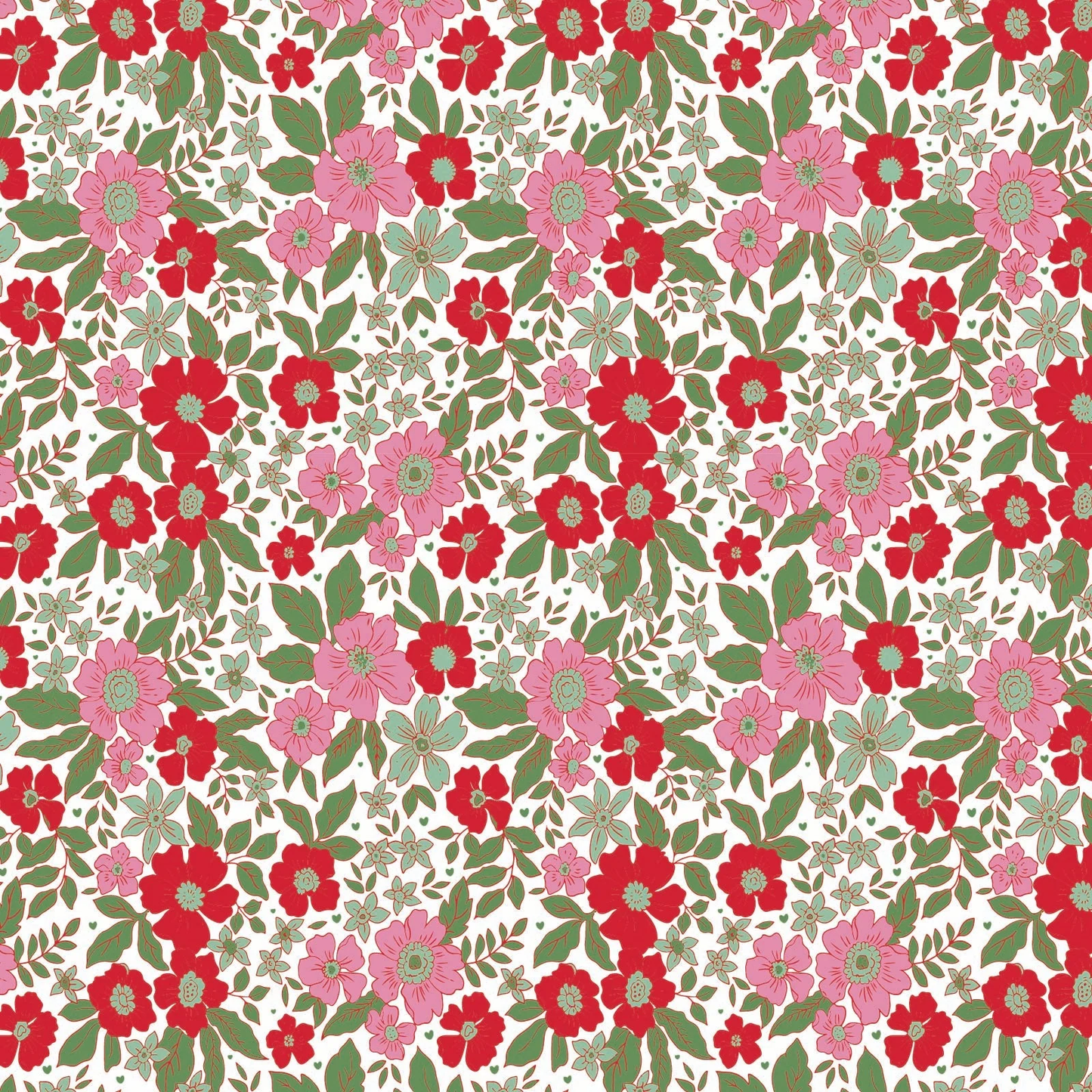 Lillian Girls' Dress - Floral Noel