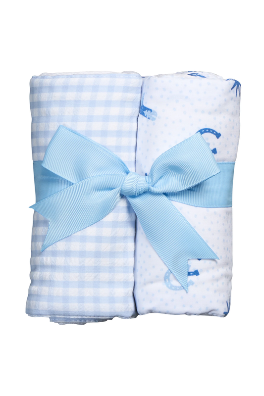 Cowboy Set of Two Burps - Blue