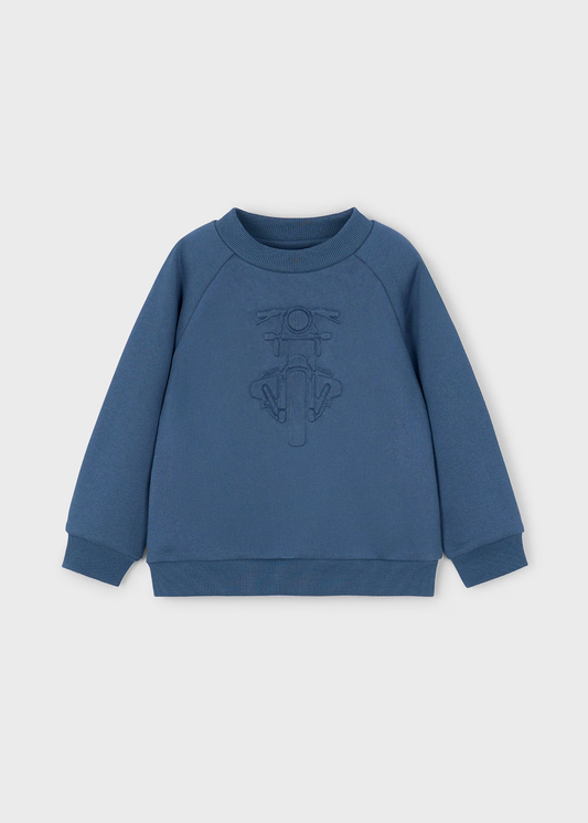 Boy Embossed Sweatshirt - Steel