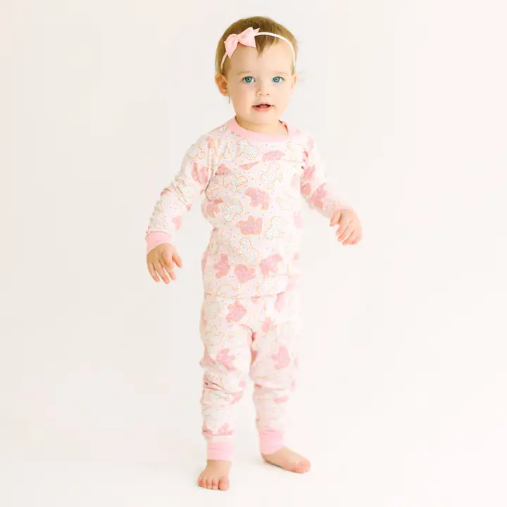 Animal Crackers Long Pajamas - Pink