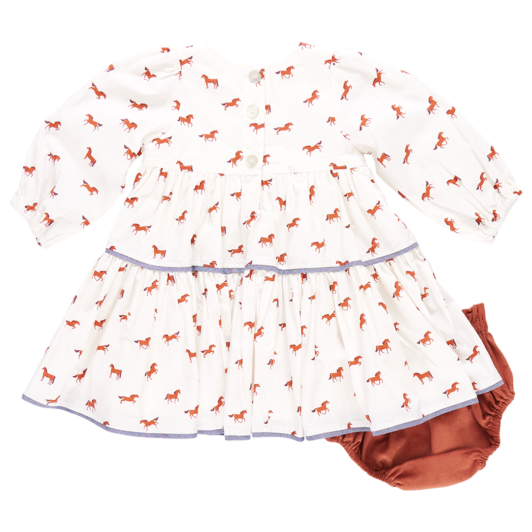 Baby Girls' Julia Dress Set-Tiny Horses