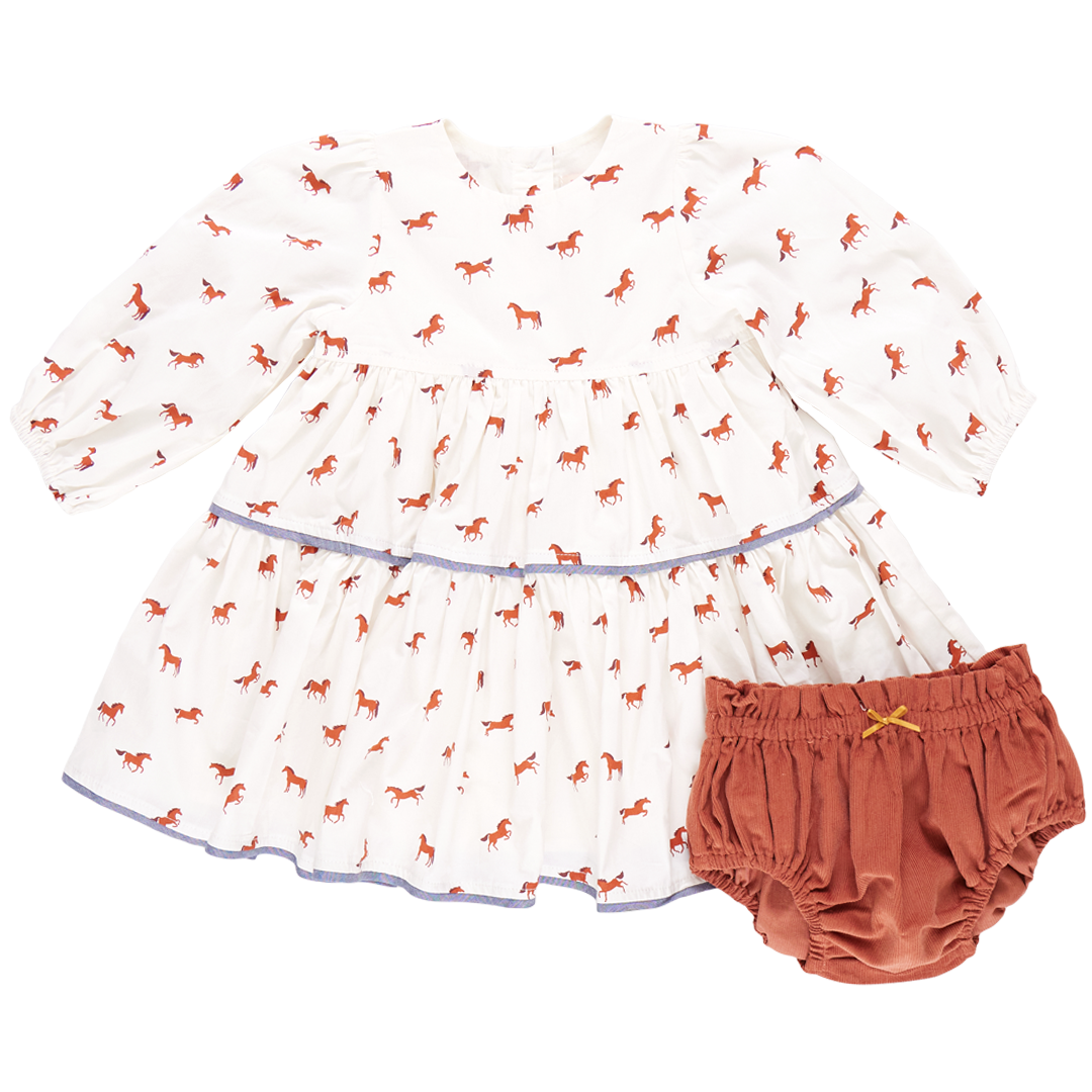 Baby Girls' Julia Dress Set-Tiny Horses